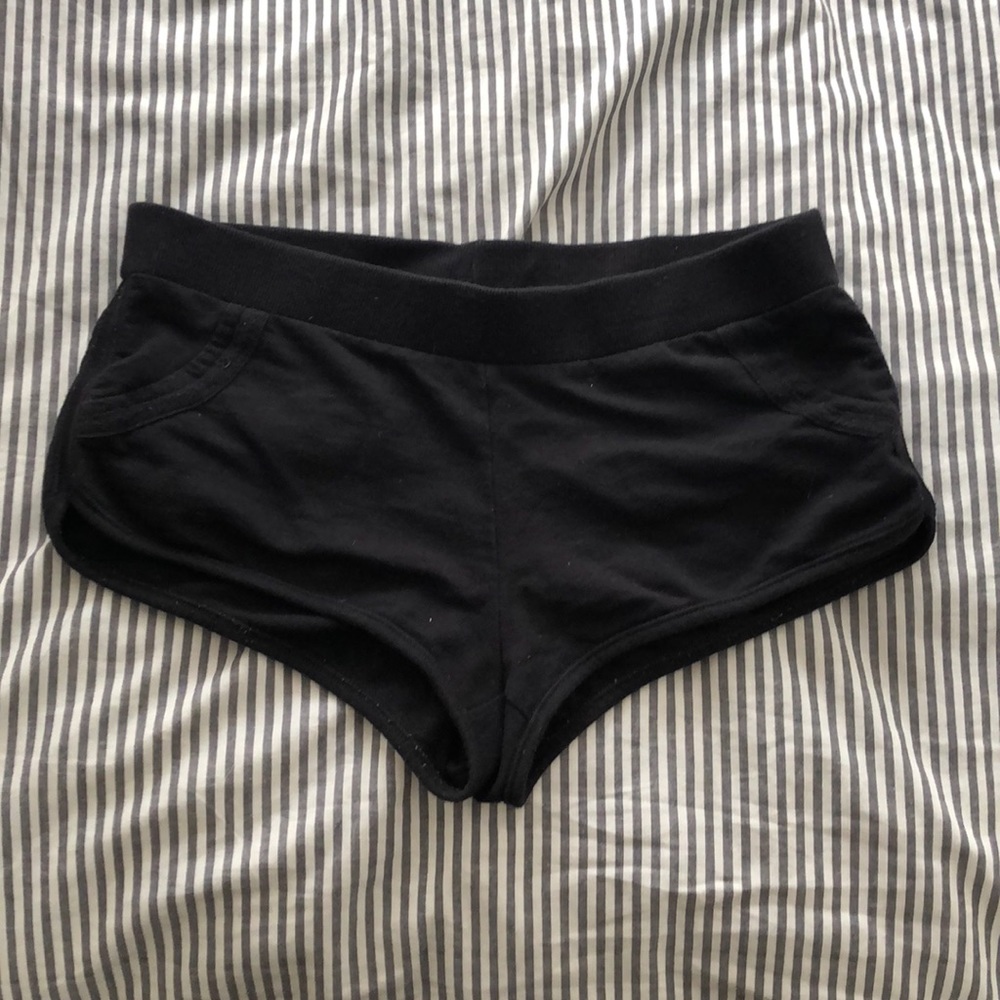 Black booty shorts